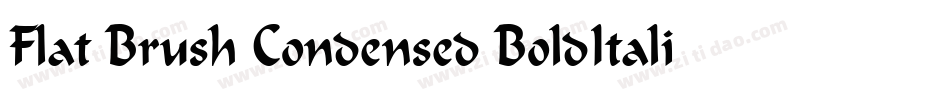 Flat Brush Condensed BoldItalic字体转换